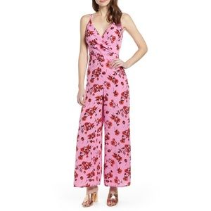 All in Favor Pink Floral jumpsuit!